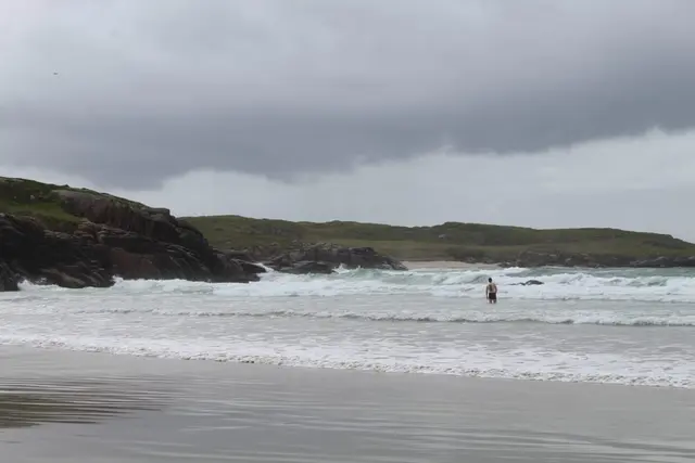 a person standing in the water
