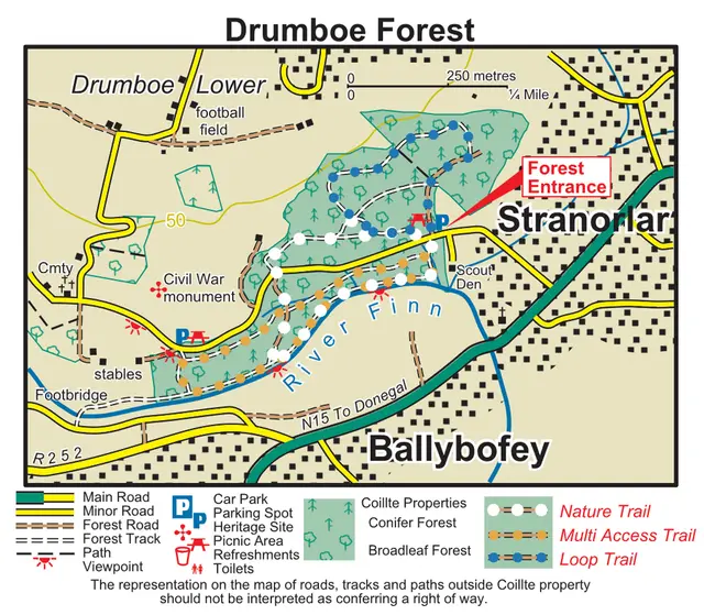 Drumboe forest walk map